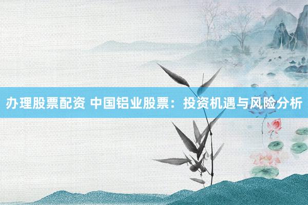 办理股票配资 中国铝业股票：投资机遇与风险分析